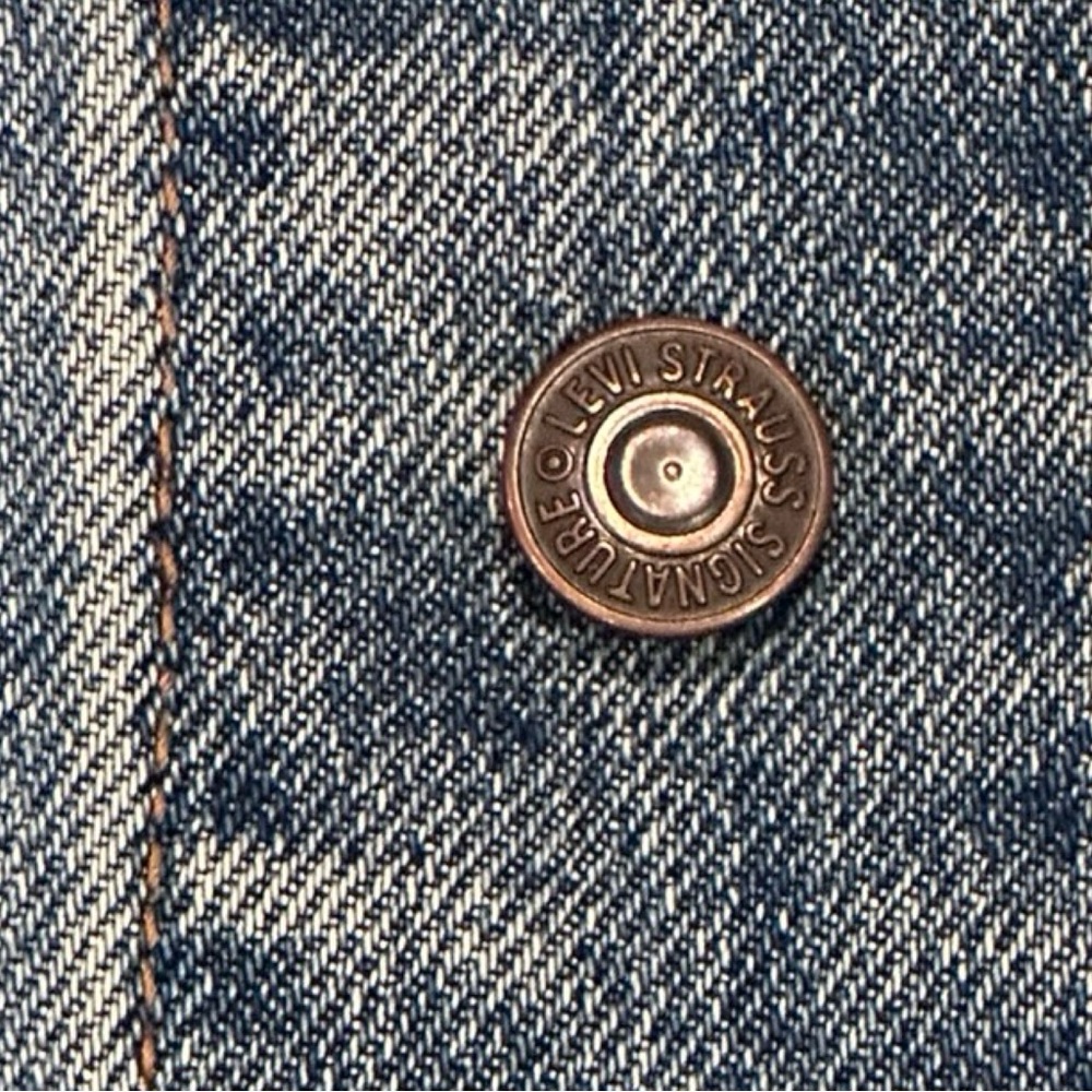 Vintage Reworked Levi Denim Jacket with Flames - gender neutral - Picture 6 of 14